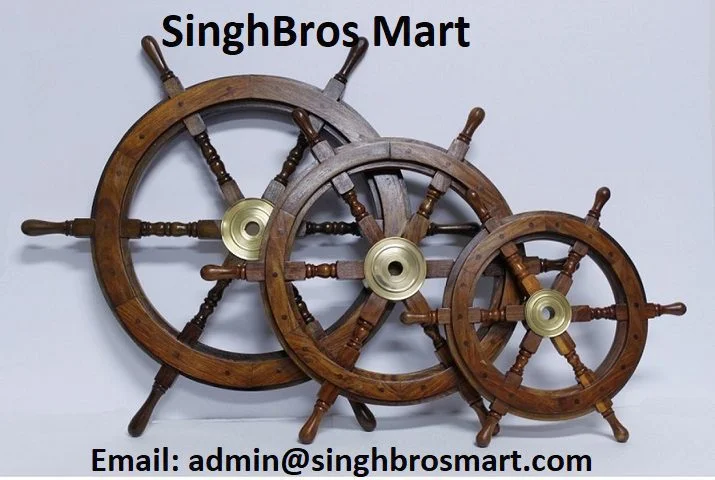 SinghBros Mart:Nautical Ship Wheel Home Decor