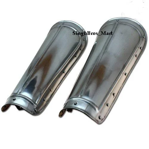 Medieval Steel Leg Greaves — Hand Forged Knight Armor — Handmade Antique Replica | SinghBros Mart