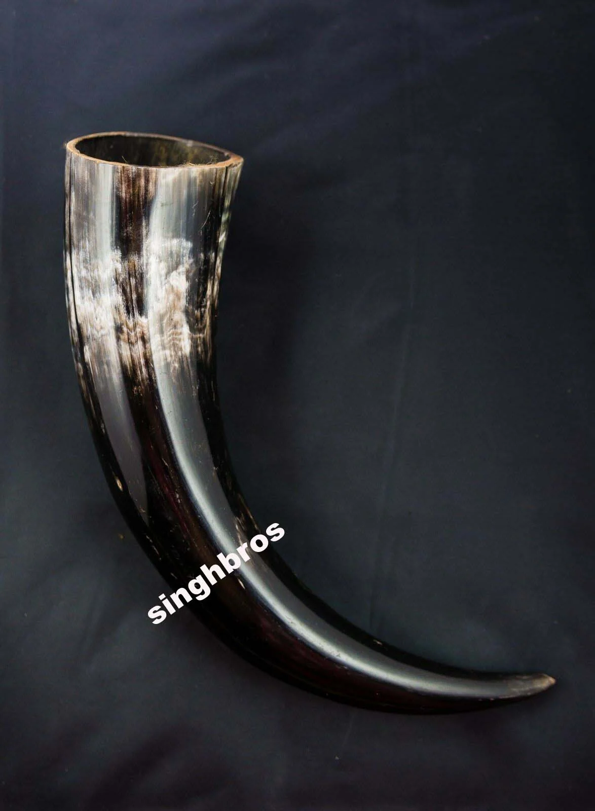 Viking Drinking Horn — Handmade Polished 10-12 Inch Medieval — Handmade Antique Replica | SinghBros Mart