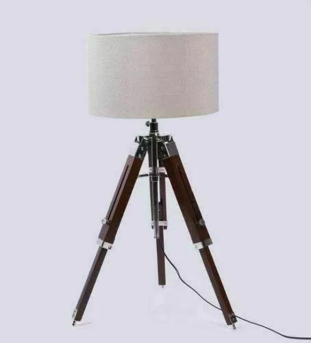 Nautical Tripod Table Lamp — LED Shade with Stand — detail view | SinghBros Mart