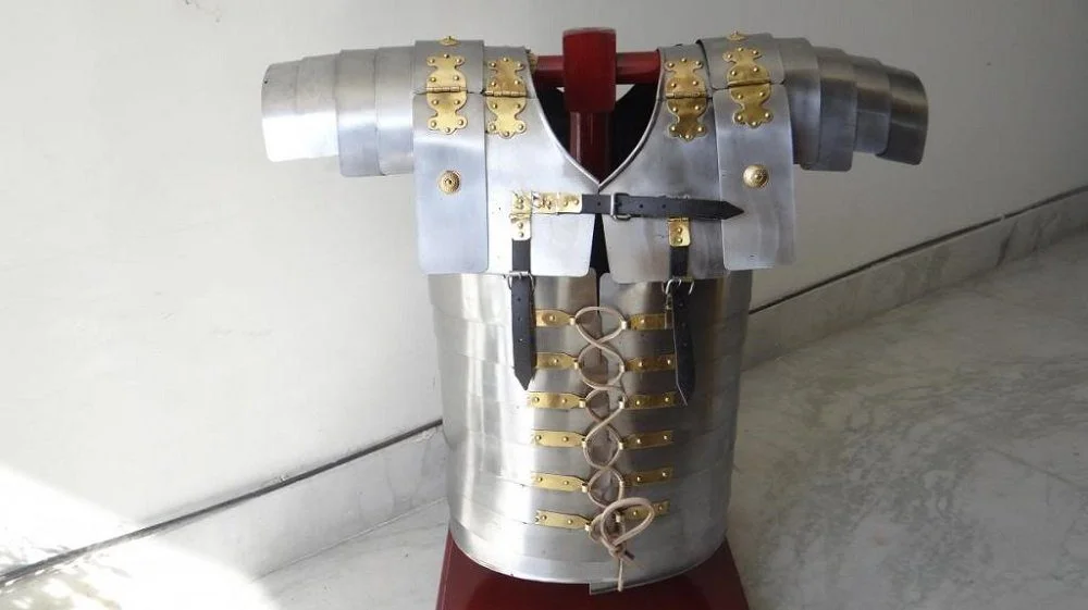 Roman Lorica Segmentata Armor — Adjustable 18 Gauge Steel — Handmade Antique Replica | SinghBros Mart