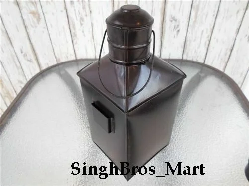 Nautical Ship Oil Lanterns Set — Port and Starboard Fresnel Lens — close-up | SinghBros Mart