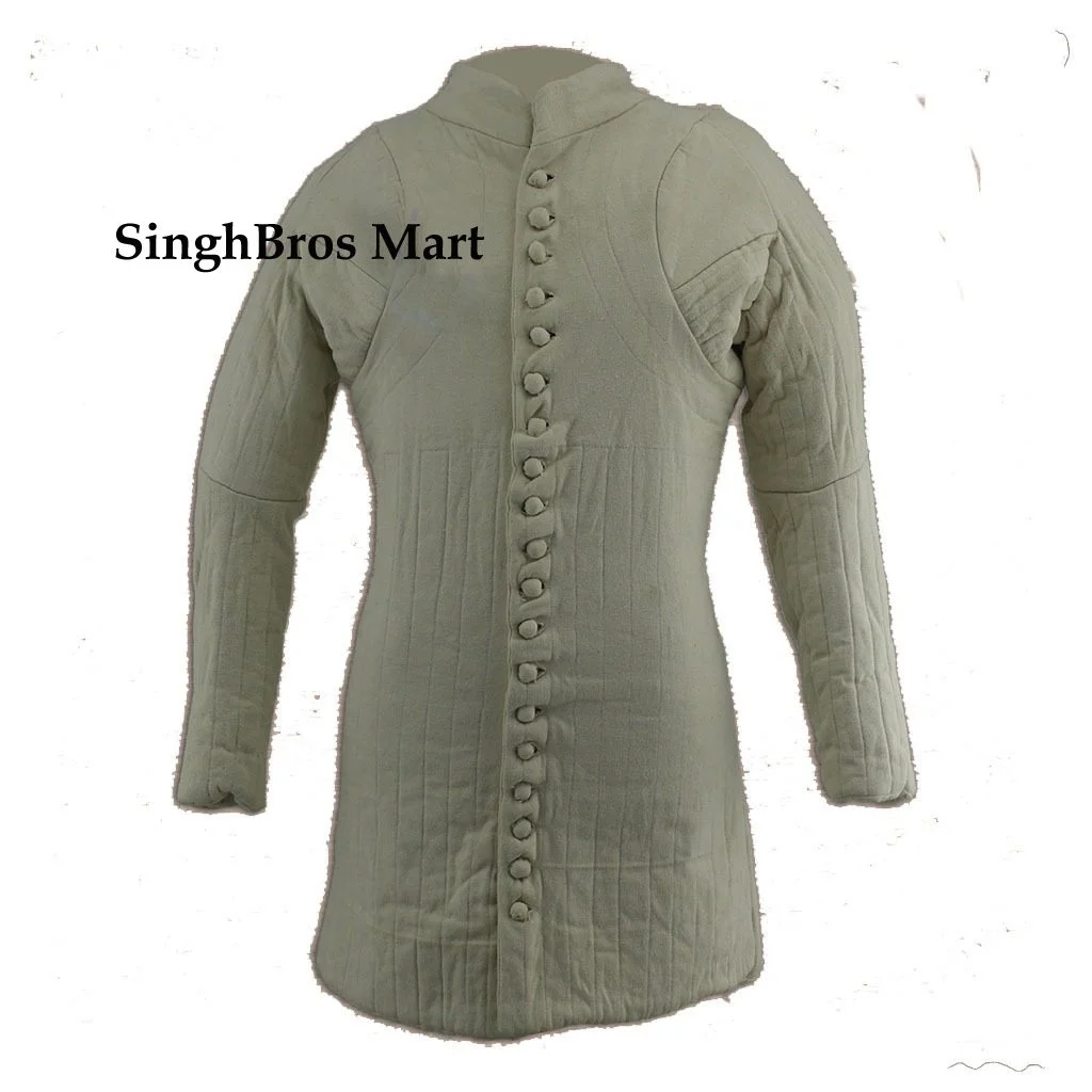 Medieval Gambeson Coat — Full Padded Cotton Armor for Reenactors — Handmade Antique Replica | SinghBros Mart