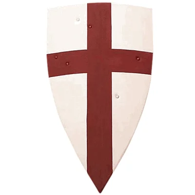 Medieval Crusader Shield — Full Size 32" Wooden Replica — Handmade Antique Replica | SinghBros Mart