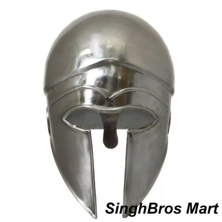 Roman Gladiator Helmet — Solid Steel Medieval Replica Wearable — detail view | SinghBros Mart