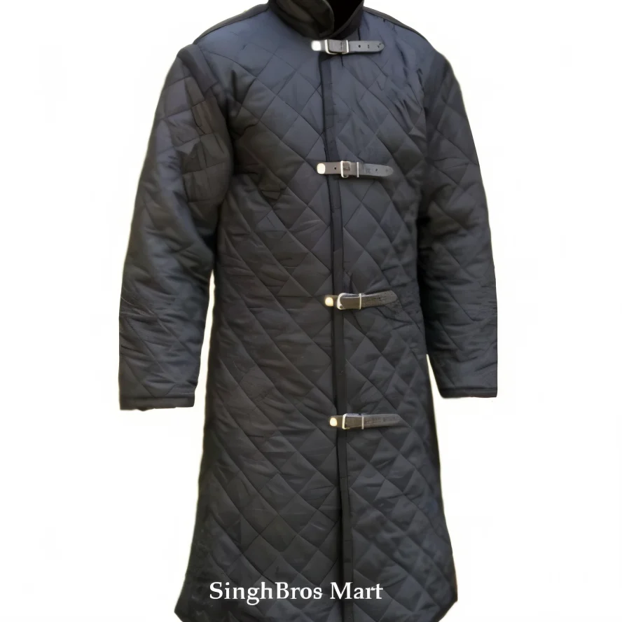 Medieval Padded Gambeson — Full Sleeve Quilted Armor — Handmade Antique Replica | SinghBros Mart