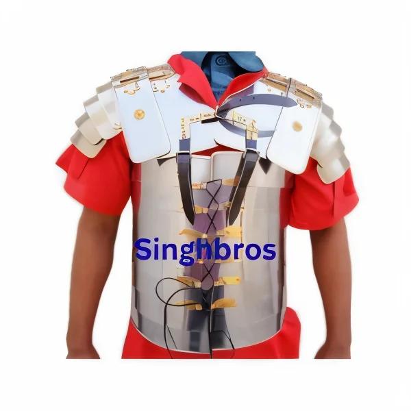 Roman Segmentata Armor — Stainless Steel with Brass Detail — Handmade Antique Replica | SinghBros Mart